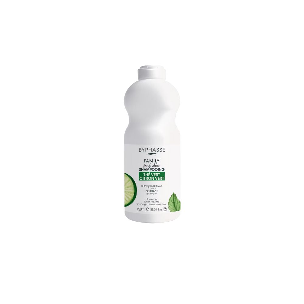 BYPHASSE FAMILY SHAMPOOING THE VERT CITRON VERT CHEVEUX GRAS 750ML