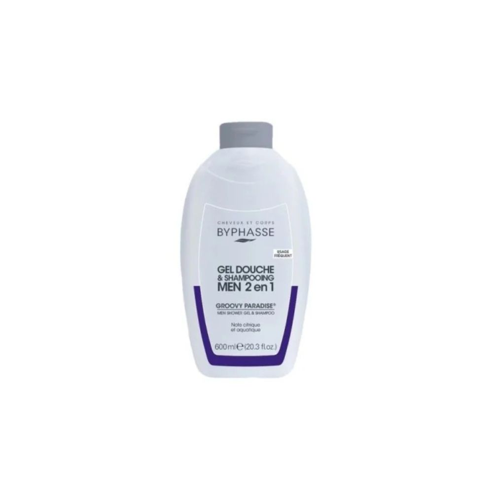 BYPHASSE GEL DOUCHE-SHAMPOOING 2 EN 1 GROOVY PARADISE MEN 600ML
