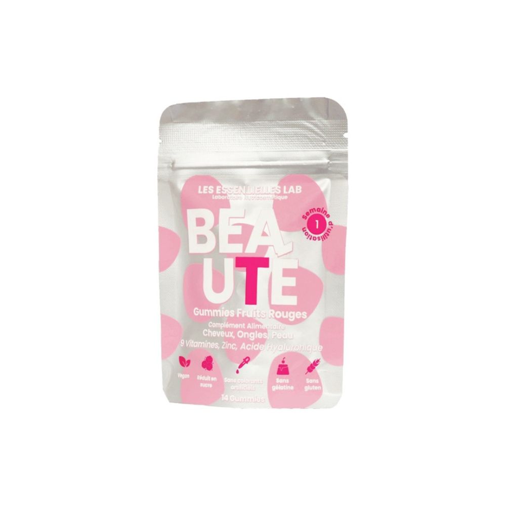 LES ESSENTIELLES LAB BEAUTE GUMMIES FRUITS ROUGES 14 GUMMIES